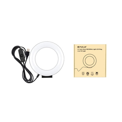 PULUZ 4.7 inch 12cm Curved Surface USB White Light LED Ring Selfie Beauty Vlogging Photography Vi...