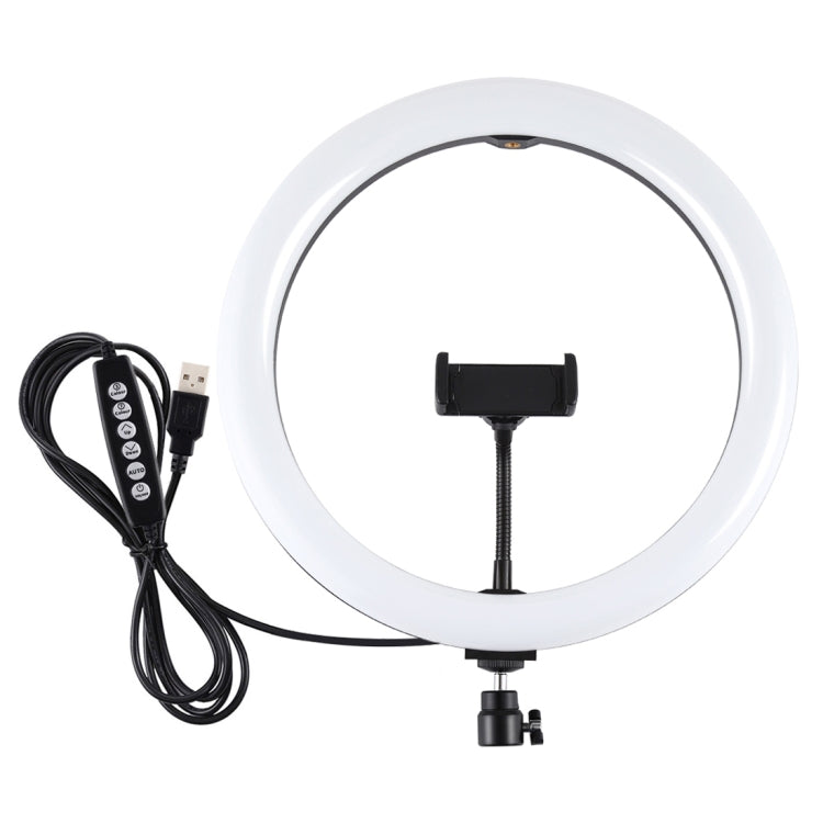 PULUZ 11.8 inch 30cm Curved Surface USB 10 Modes 8 Colors RGBW Dimmable LED Ring Vlogging Photogr...