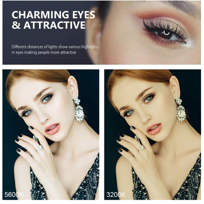 PULUZ 6.2 inch 16cm Ring Selfie Light 3 Modes USB Dimmable Dual Color Temperature LED Curved Vlog...