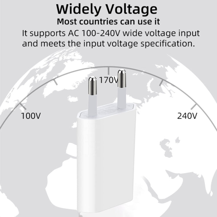 5V / 1A EU Socket USB Charger Adapter
