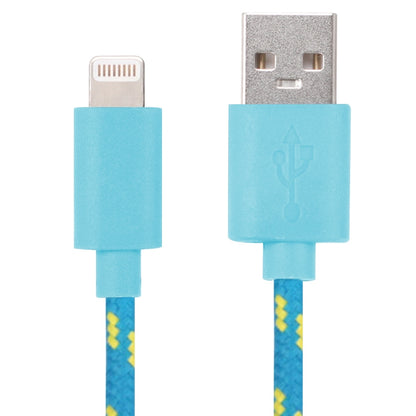 1m Nylon Netting USB Data Transfer Charging Cable For iPhone, iPad, Compatible with up to iOS 15.5