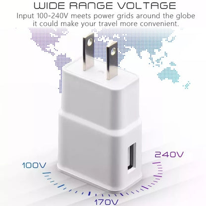 Charger Sync Cable + US Plug Travel Charger for iPad, iPhone, Galaxy, Huawei, Xiaomi, LG, HTC and...