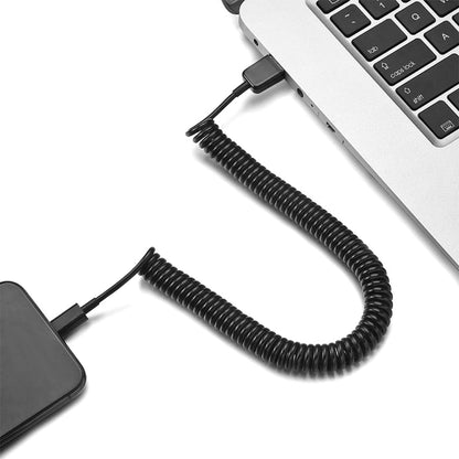 USB-C / Type-C 3.1 to USB 2.0 Spring Data Sync Charge Cable, Cable Length: 3m