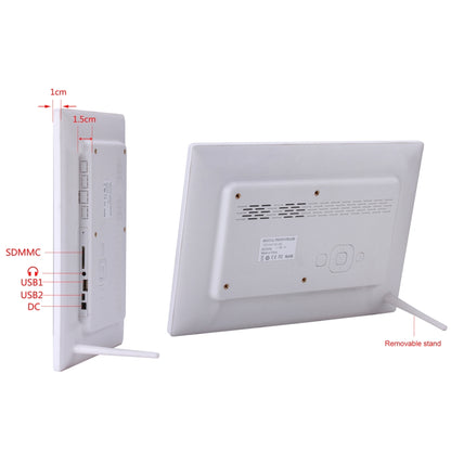 12.1 inch Digital Photo Frame with Holder & Remote Control, Allwinner F16 Program, Support SD /  ...
