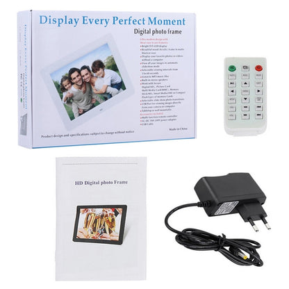 10.1 inch HD Wide Screen Digital Photo Frame with Holder & Remote Control, Allwinner E200, Alarm ...