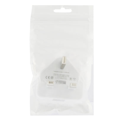 UK Plug 5V 2.1A Dual Port USB Charge Adapter