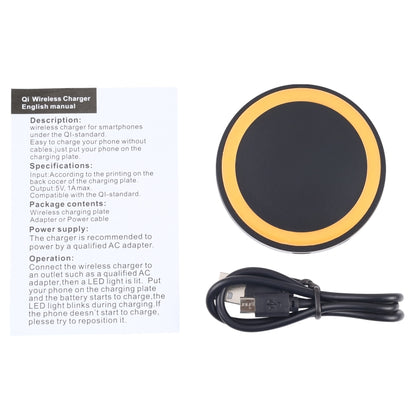 Universal QI Standard Round Wireless Charging Pad (White + Red)