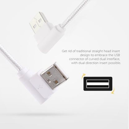 1.2m 2A 90 Copper Wires Woven Elbow USB-C / Type-C 3.1 to USB 2.0 Data / Charger Cable