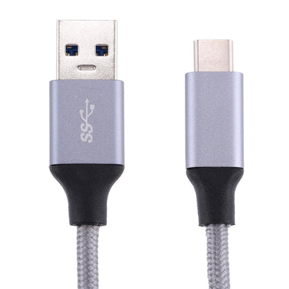1m Wires Woven Metal Head USB-C / Type-C 3.1 to USB 3.0 Data / Charger Cable
