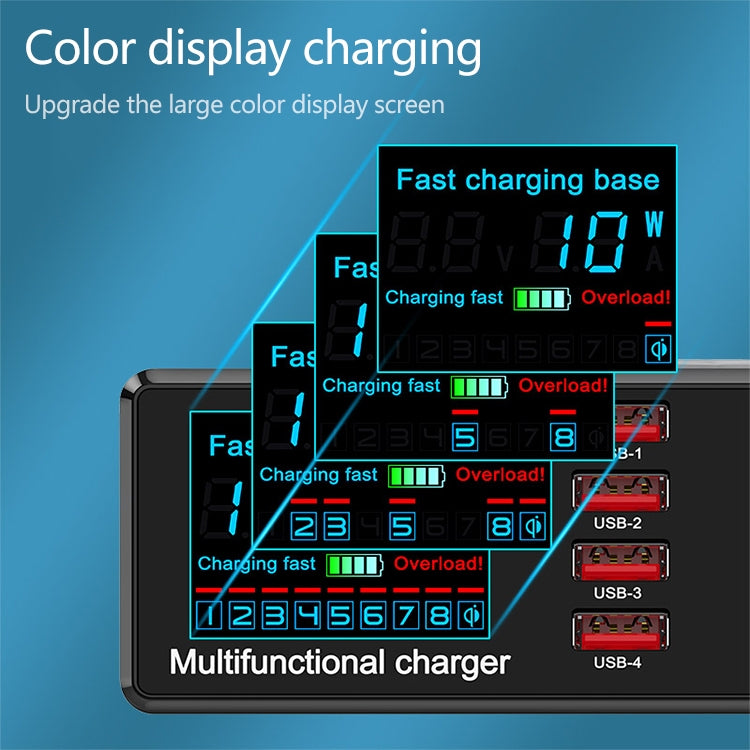 X9 9 in 1 QC 3.0 USB Interface + 6 USB Ports + PD 65W Ports + QI Wireless Fast Charging Multi-fun...