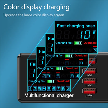 X9 9 in 1 QC 3.0 USB Interface + 6 USB Ports + PD 65W Ports + QI Wireless Fast Charging Multi-fun...