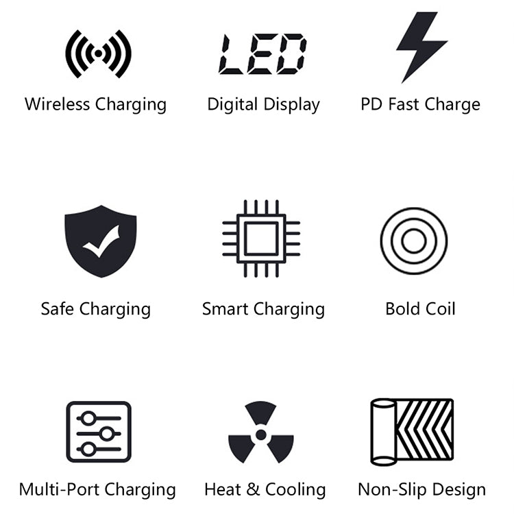 X9 9 in 1 QC 3.0 USB Interface + 6 USB Ports + PD 65W Ports + QI Wireless Fast Charging Multi-fun...