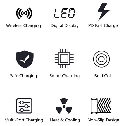 X9 9 in 1 QC 3.0 USB Interface + 6 USB Ports + PD 65W Ports + QI Wireless Fast Charging Multi-fun...