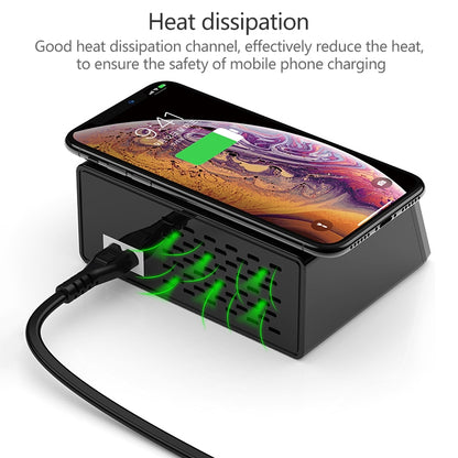 X9 9 in 1 QC 3.0 USB Interface + 6 USB Ports + PD 65W Ports + QI Wireless Fast Charging Multi-fun...