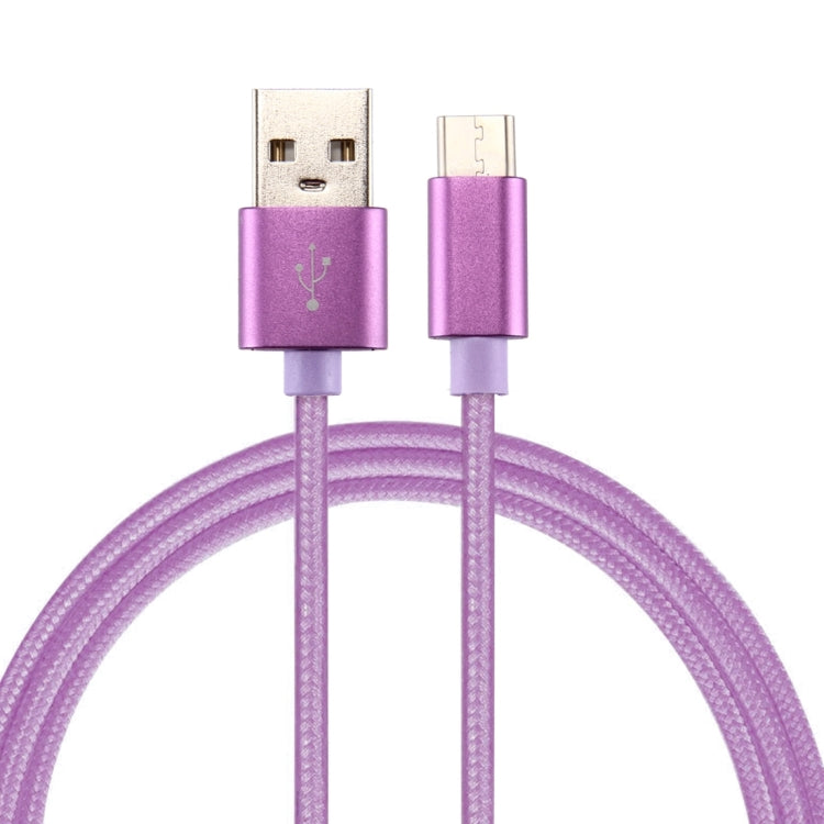 Knit Texture USB to USB-C / Type-C Data Sync Charging Cable, Cable Length: 50cm