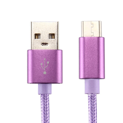 Knit Texture USB to USB-C / Type-C Data Sync Charging Cable, Cable Length: 50cm