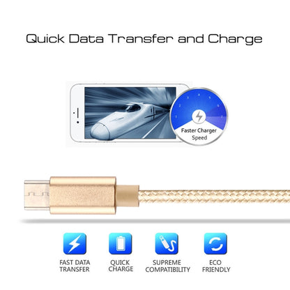 Knit Texture USB to USB-C / Type-C Data Sync Charging Cable, Cable Length: 50cm