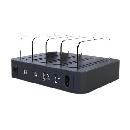45W PD USB-C / Type-C + 18W PD USB-C / Type-C + 18W QC 3.0 USB + USB Ports Smart Charger with Det...