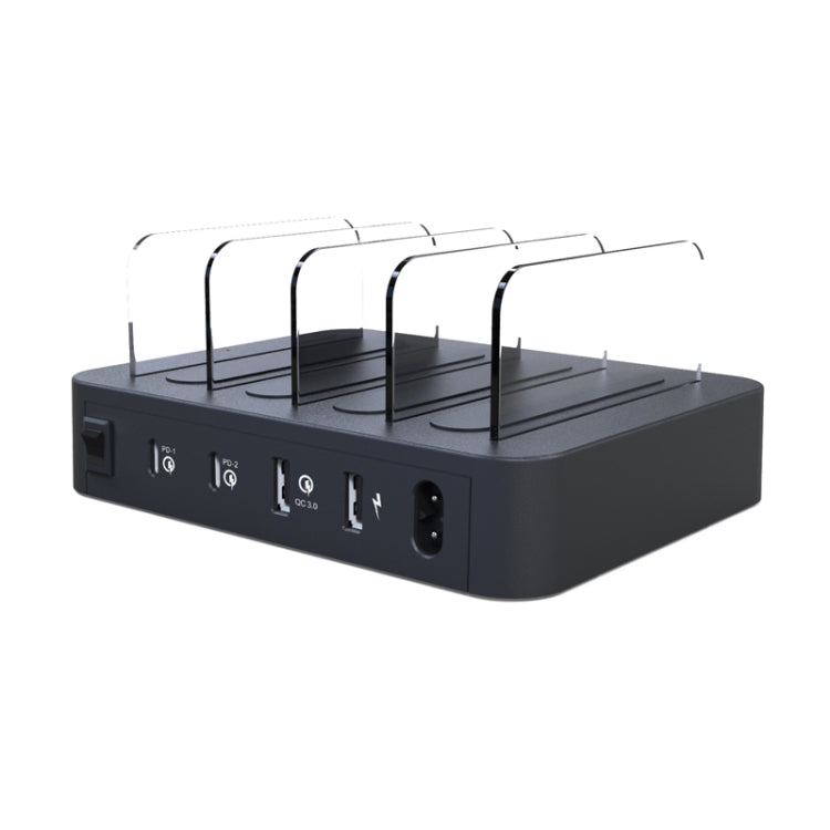 45W PD USB-C / Type-C + 18W PD USB-C / Type-C + 18W QC 3.0 USB + USB Ports Smart Charger with Det...