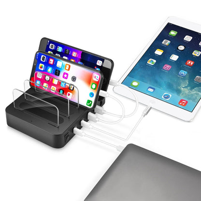 45W PD USB-C / Type-C + 18W PD USB-C / Type-C + 18W QC 3.0 USB + USB Ports Smart Charger with Det...