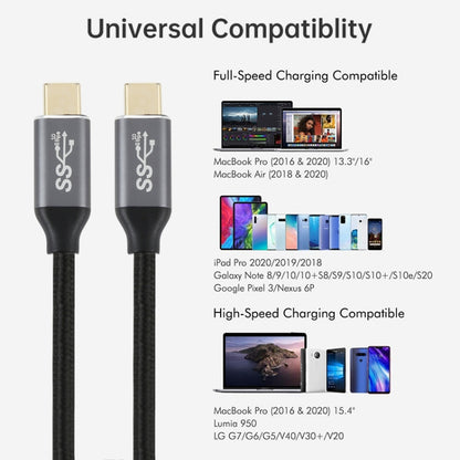 USB-C / Type-C Male to USB-C / Type-C Male Transmission Data Charging Cable, Cable Length: 1.5m��...