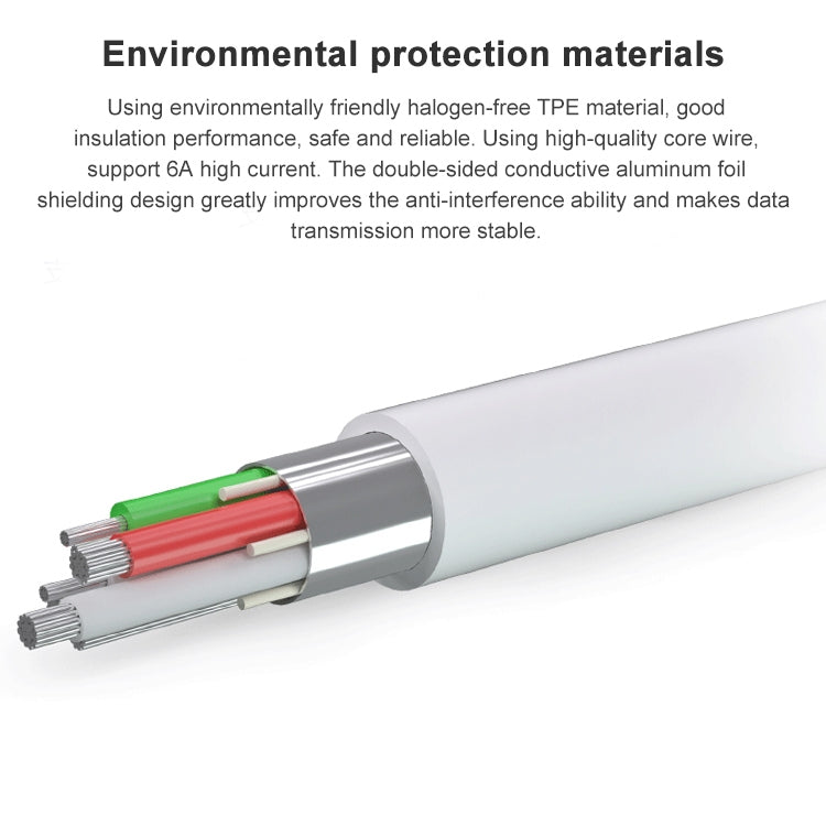 Original Honor AC790 1m 6A USB to USB-C / Type-C Charging and Transmission Data Cable