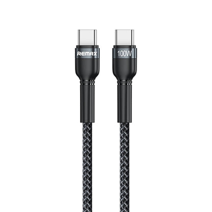 REMAX RC-172 Jany Series 1m PD100W Type-C to USB-C / Type-C Aluminum Alloy Braid Fast Charging Da...