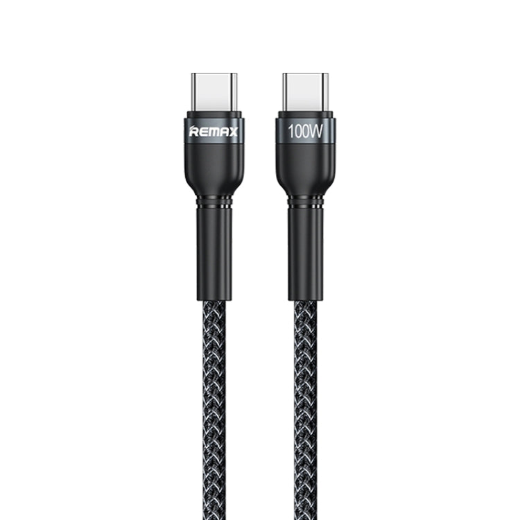 REMAX RC-172 Jany Series 1m PD100W Type-C to USB-C / Type-C Aluminum Alloy Braid Fast Charging Da...