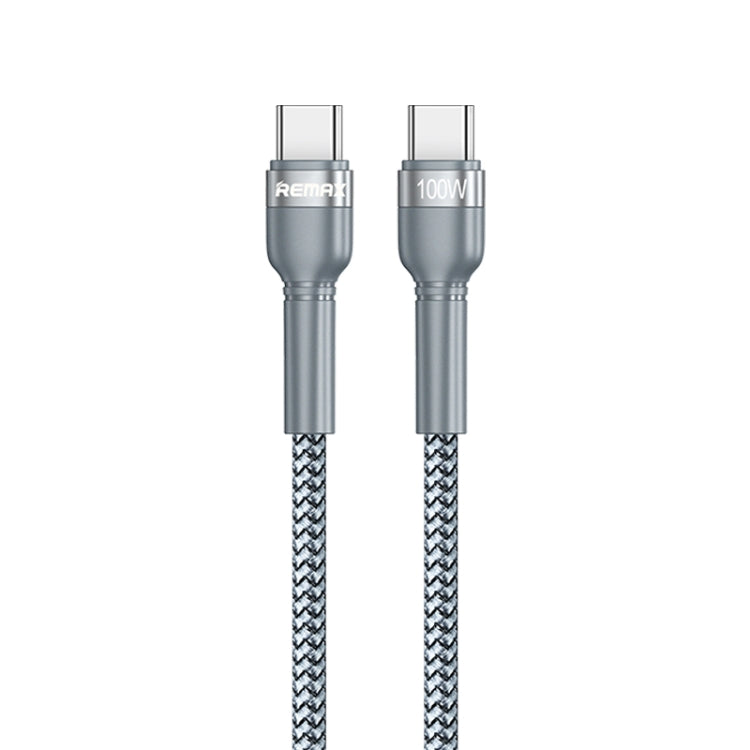 REMAX RC-172 Jany Series 1m PD100W Type-C to USB-C / Type-C Aluminum Alloy Braid Fast Charging Da...