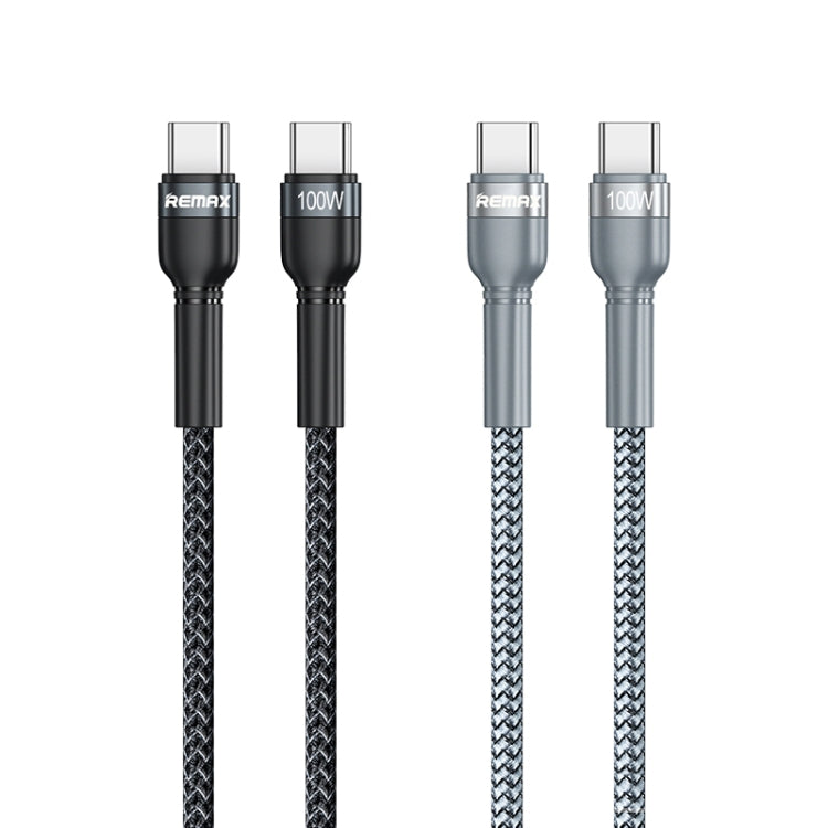 REMAX RC-172 Jany Series 1m PD100W Type-C to USB-C / Type-C Aluminum Alloy Braid Fast Charging Da...
