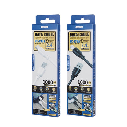 REMAX RC-138a 2.4A USB to USB-C / Type-C Suji Pro Fast Charging Data Cable, Cable Length: 1m�����...