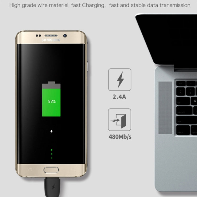 REMAX RC-138a 2.4A USB to USB-C / Type-C Suji Pro Fast Charging Data Cable, Cable Length: 1m�����...