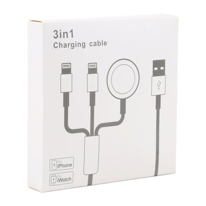 For iPhone / Apple Watch 3 In 1 8 Pin + Type-C / USB-C + Magnetic Charging Base Multi-function Ch...