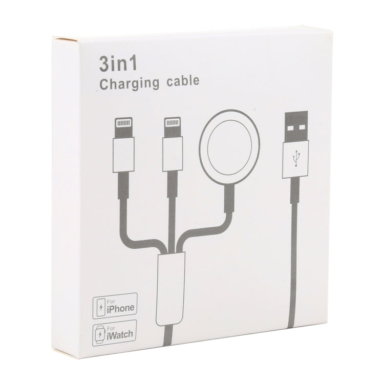 For iPhone / Apple Watch 3 In 1 8 Pin + Type-C / USB-C + Magnetic Charging Base Multi-function Ch...