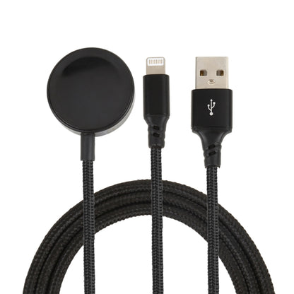For iPhone / Apple Watch 2 In 1 8 Pin + Magnetic Charging Base Multi-function Charging Cable, Len...