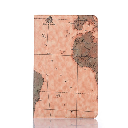 Map Texture Horizontal Flip Leather Case for Galaxy Tab A 10.1 (2019) T510 / T515,  with Holder &...