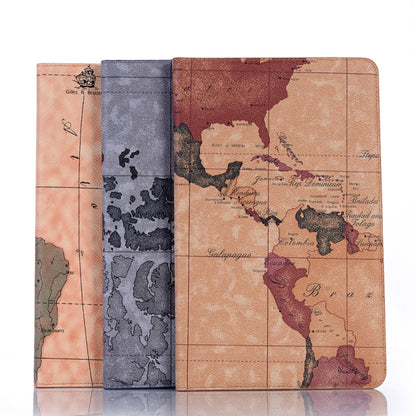 Map Texture Horizontal Flip Leather Case for Galaxy Tab A 10.1 (2019) T510 / T515,  with Holder &...