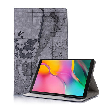 Map Texture Horizontal Flip Leather Case for Galaxy Tab A 10.1 (2019) T510 / T515,  with Holder &...