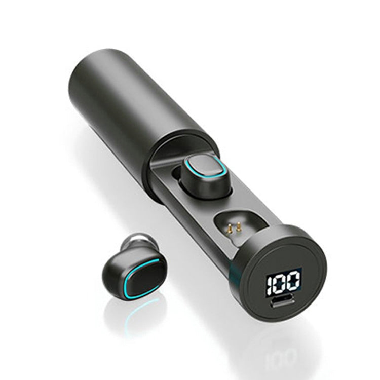 C1 Bluetooth 5.0 TWS Circular Chimney Touch Digital Display True Wireless Bluetooth Earphone with...