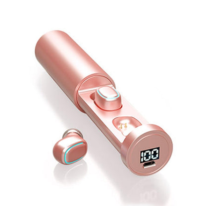 C1 Bluetooth 5.0 TWS Circular Chimney Touch Digital Display True Wireless Bluetooth Earphone with...