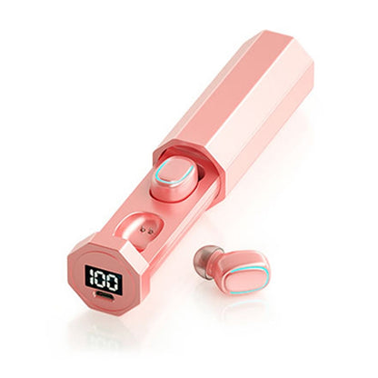 C1 Bluetooth 5.0 TWS Touch Polygonal Digital Display True Wireless Bluetooth Earphone with Chargi...