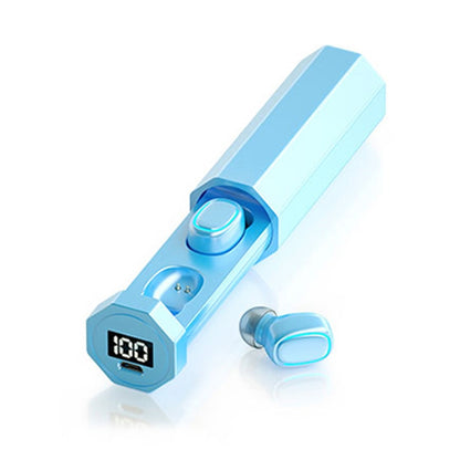 C1 Bluetooth 5.0 TWS Touch Polygonal Digital Display True Wireless Bluetooth Earphone with Chargi...