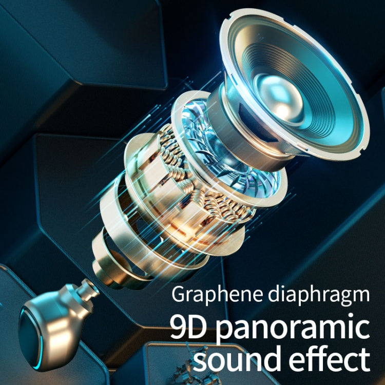 C1 Bluetooth 5.0 TWS Touch Polygonal Digital Display True Wireless Bluetooth Earphone with Chargi...
