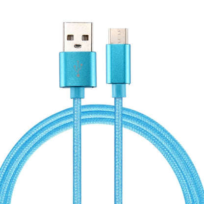 Knit Texture USB to USB-C / Type-C Data Sync Charging Cable, Cable Length: 2m, 3A Output