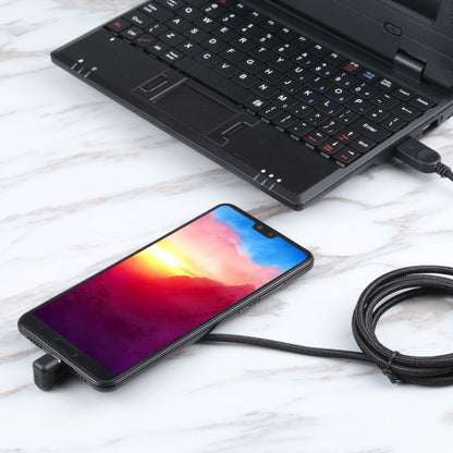 U-shaped USB-C / Type-C Male to USB Male Nylon Braid Charge Data Cable, Type-C to USB