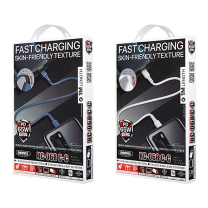REMAX RC-068 PD 65W Type-C / USB-C to Type-C / USB-C High Elastic TPE Fast Charging Data Cable, L...