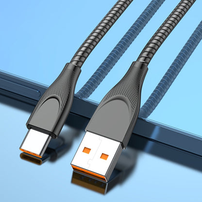 ADC-009 USB to USB-C / Type-C Zinc Alloy Hose Fast Charging Data Cable, Cable Length: 1m���������...