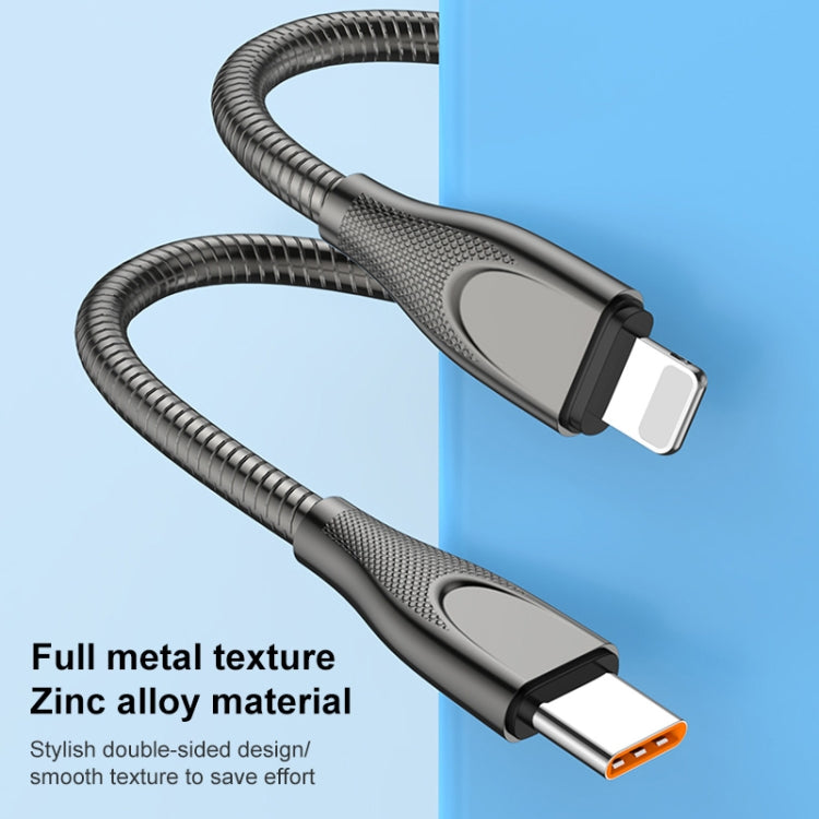 ADC-009 USB to USB-C / Type-C Zinc Alloy Hose Fast Charging Data Cable, Cable Length: 1m���������...
