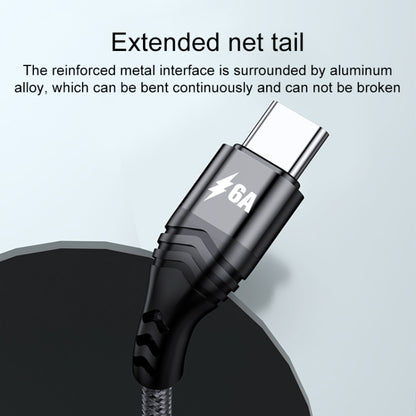 4 in 1 66W 6A USB to 8 Pin + Micro USB + Dual USB-C / Type-C Fast Charging Data Cable, Cable Leng...