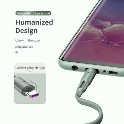 ROCK S1 5V / 2.4A USB-C / Type-C Charging + Data Synchronization TPE Flat Shape Data Cable, Cable...